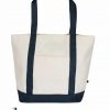 Canvas Bootstasche Boat Bag Canvastasche 48 x 30 cm mit 18 cm Bodenfalte