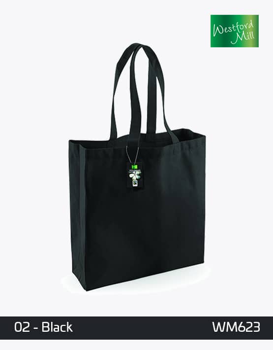 Westfrod Mill Cotton Shopping Bag Black