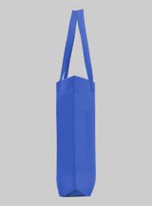 Einkaufstasche im Querformat Energy Blau Seitenansicht 44 x 35 x 10 cm