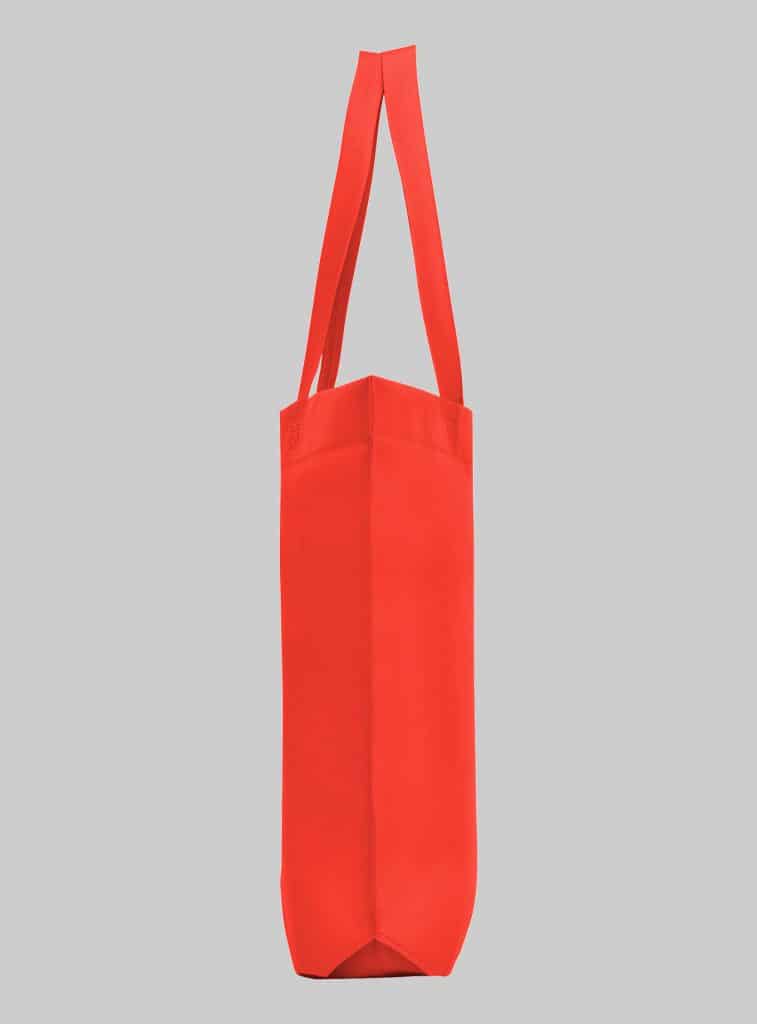 Einkaufstasche im Querformat Rot Seitenansicht 44 x 35 x 10 cm