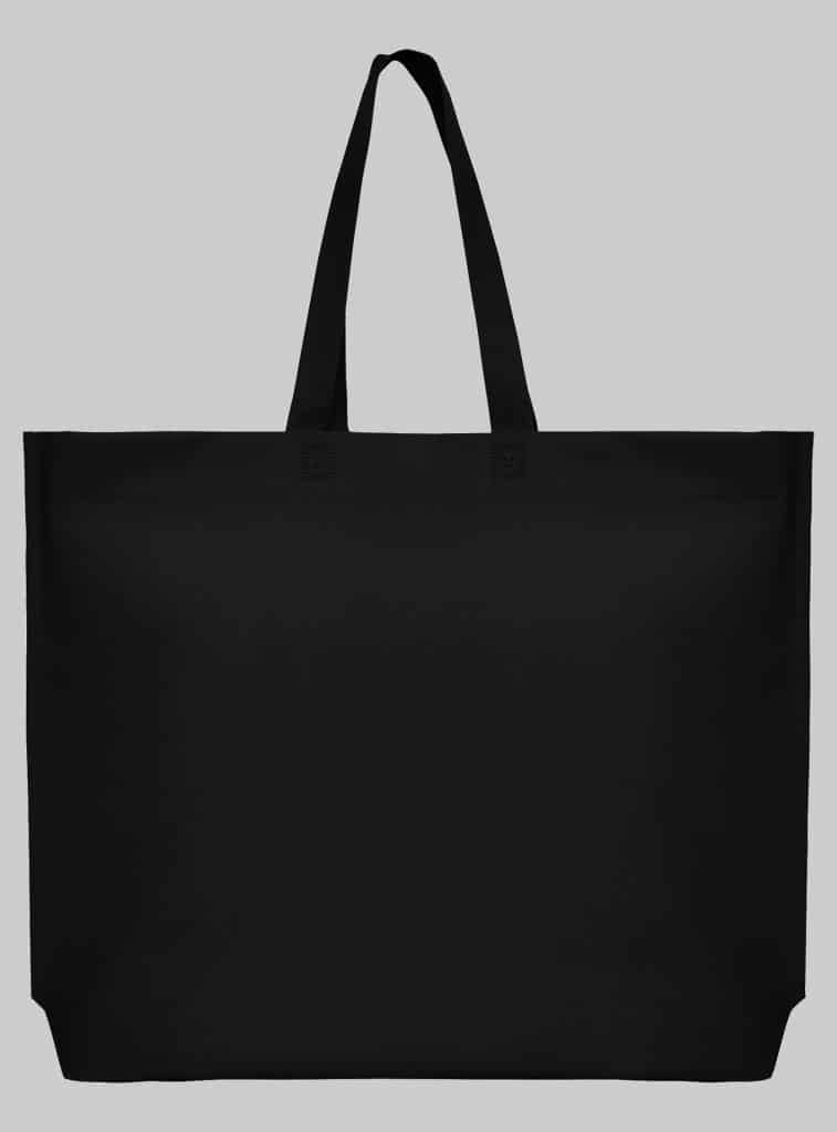 Einkaufstasche im Querformat Schwarz 44 x 35 x 10 cm