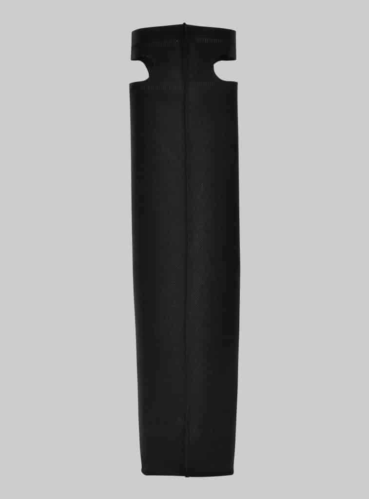 PP Einkaufstasche mit Tragegriff Schwarz seitenansicht 44 x 30 x 10 cm
